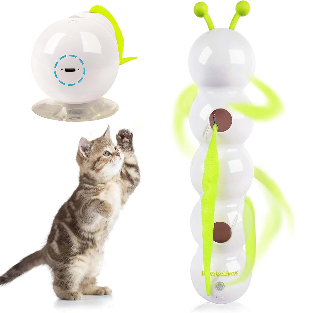 Automatic Interactive Cat Toy – USB Rechargeable Motion-Activated Tail Teaser