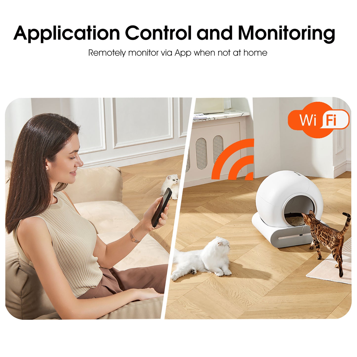 Self-Cleaning Smart Litter Box – Automatic Scooping, Deodorizing & App Control