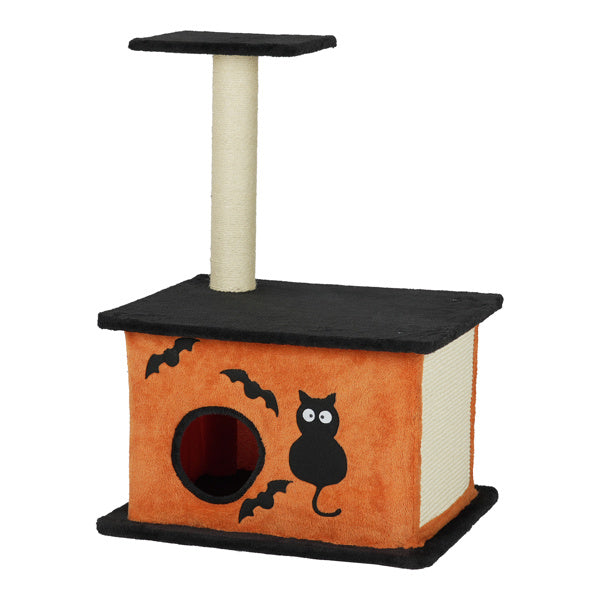 Halloween Cat Tower with Condo, Platform & Sisal Scratching Post)