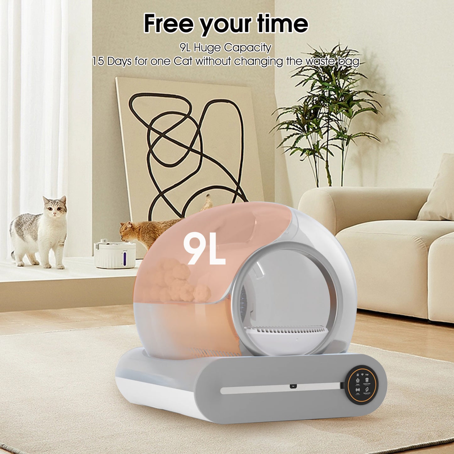 Self-Cleaning Smart Litter Box – Automatic Scooping, Deodorizing & App Control