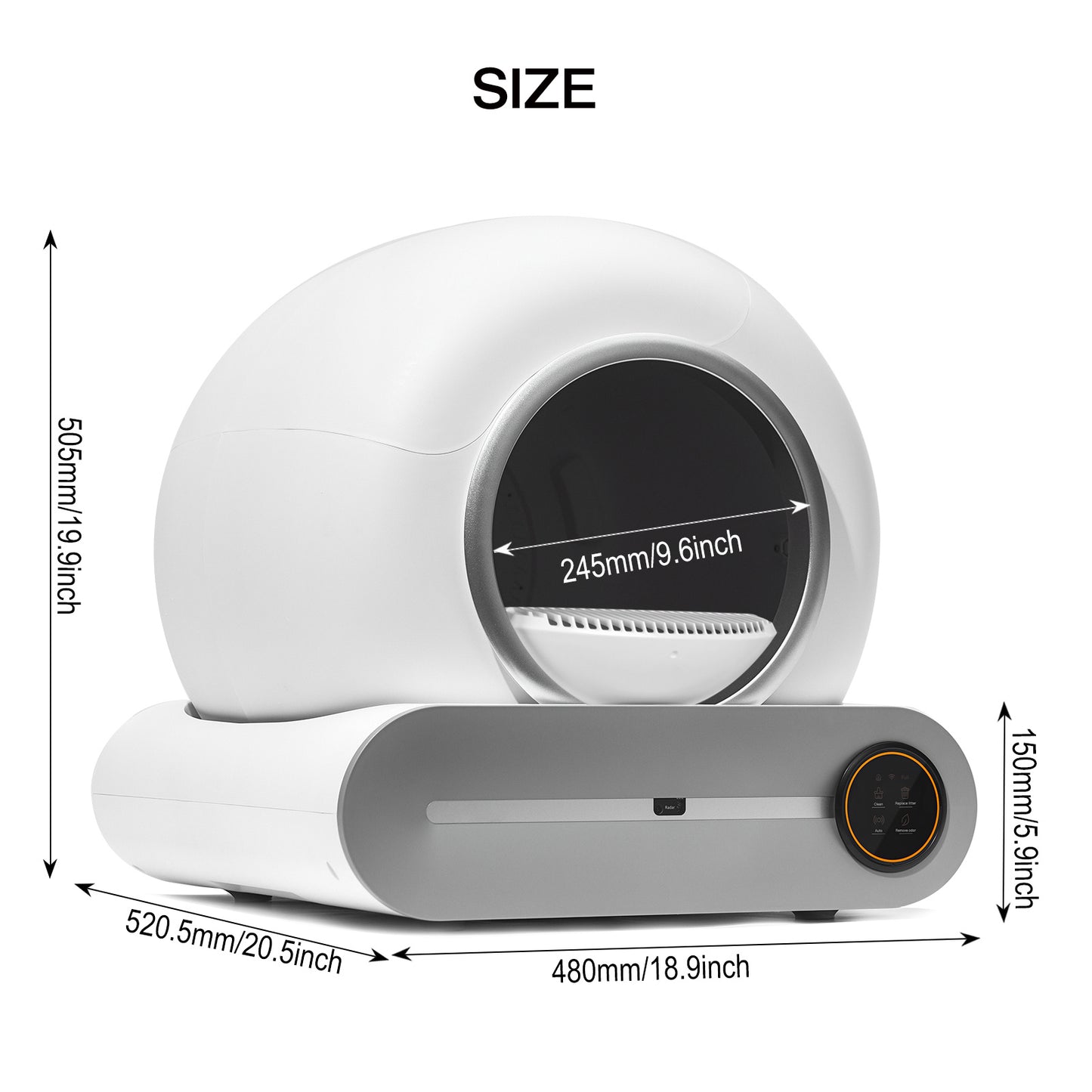 Self-Cleaning Smart Litter Box – Automatic Scooping, Deodorizing & App Control