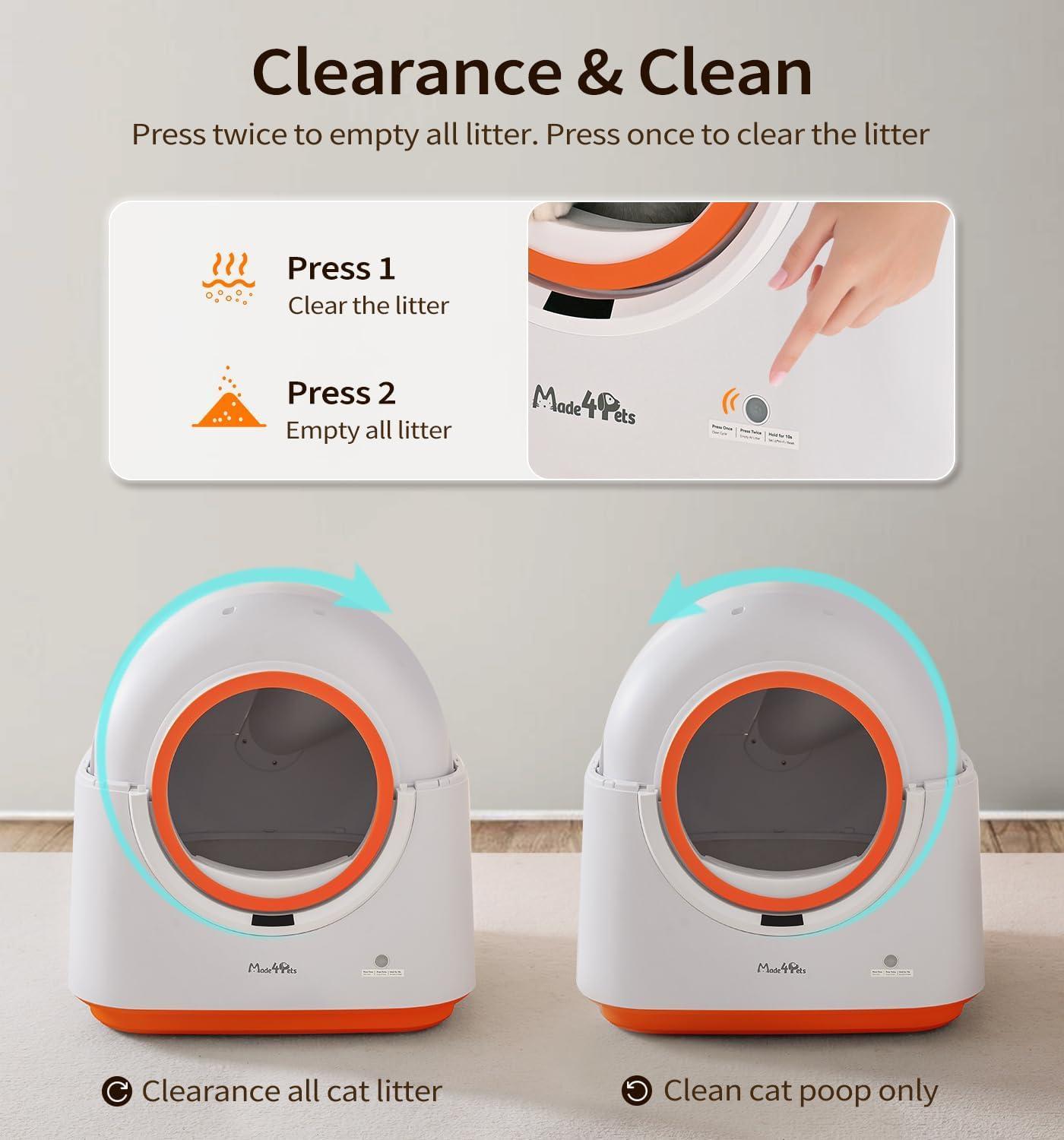 60L Smart Litter Box – App Control, Infrared Safety, Zero Odors