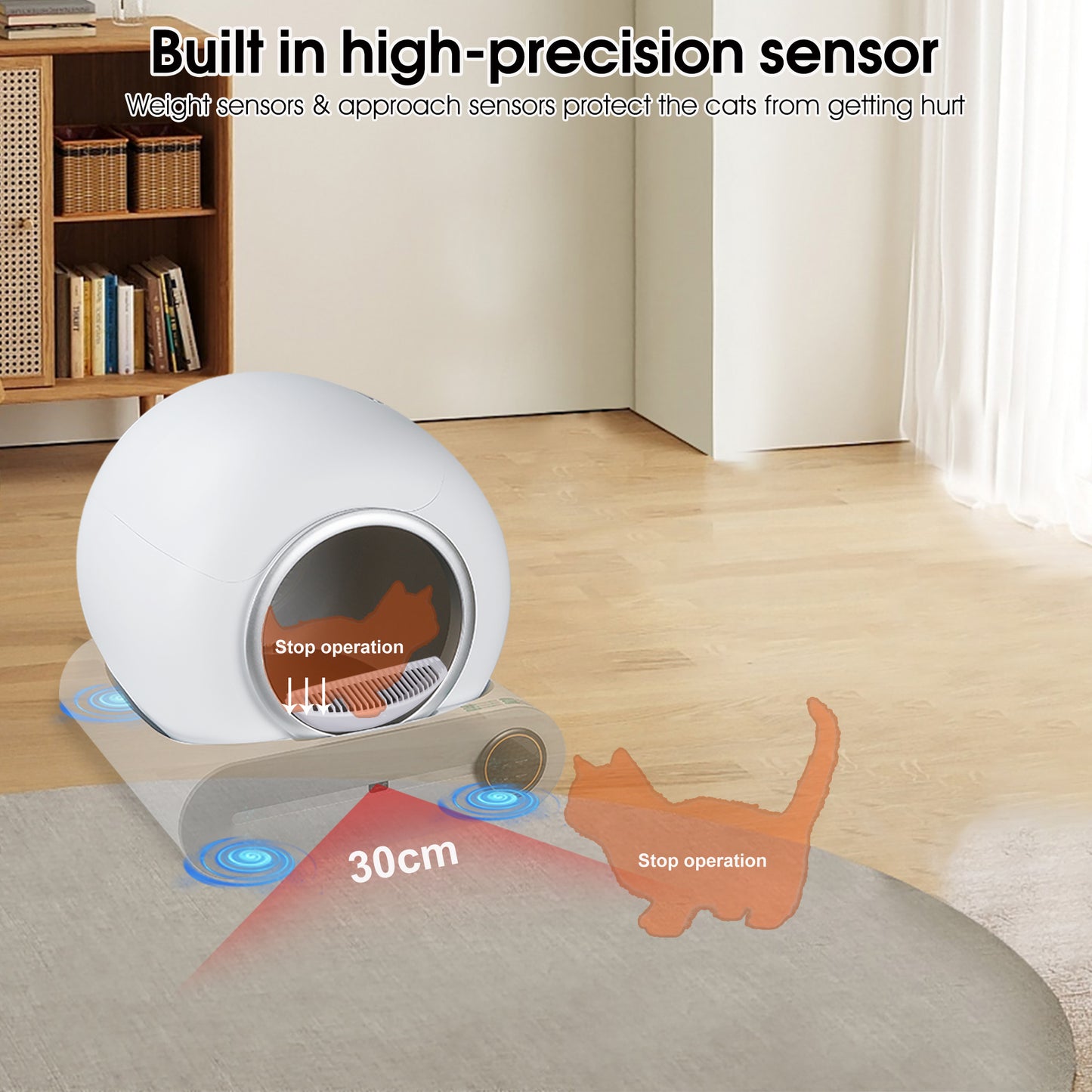Self-Cleaning Smart Litter Box – Automatic Scooping, Deodorizing & App Control
