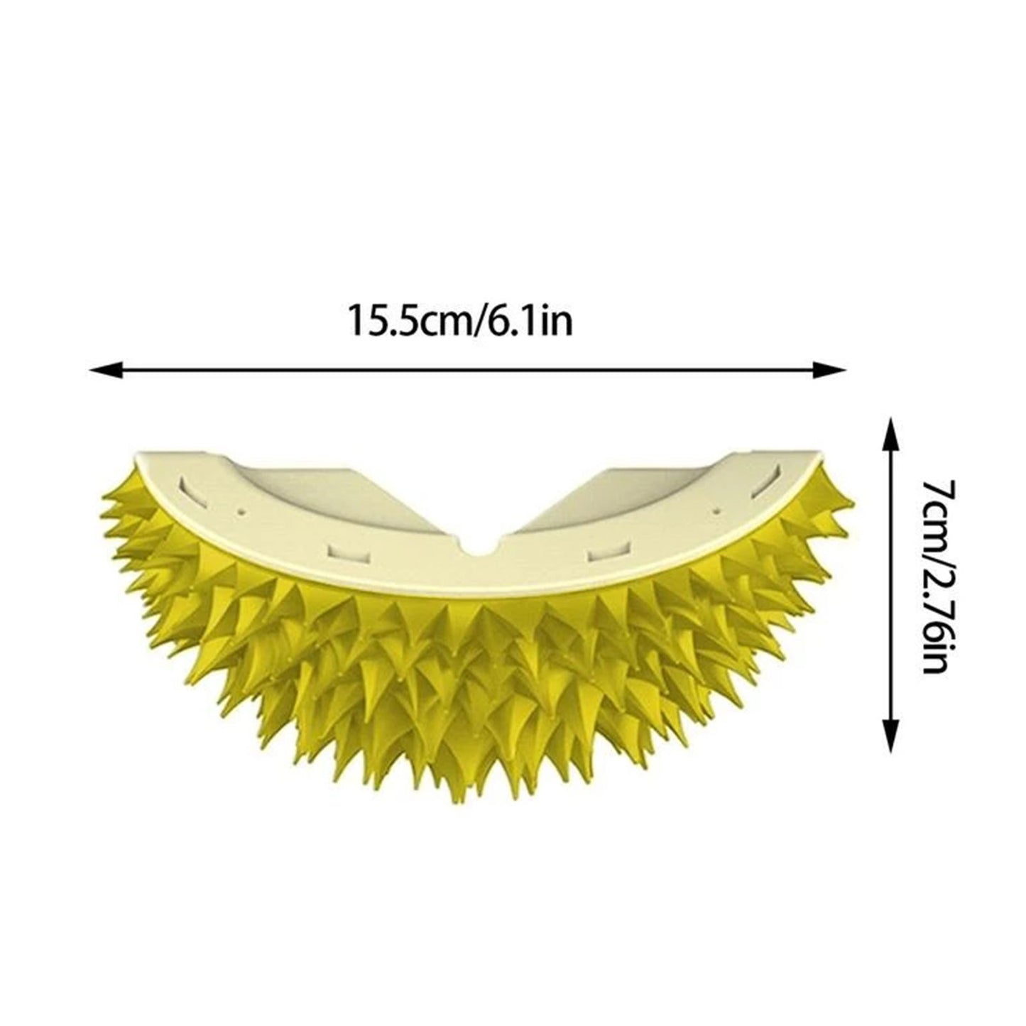 Durian Self-Grooming Cat Brush – Wall Corner Massager & Slow Chew Toy for Pets